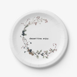 Winterberry Rustic Boho Wildblume Gardens Dessert Pappteller