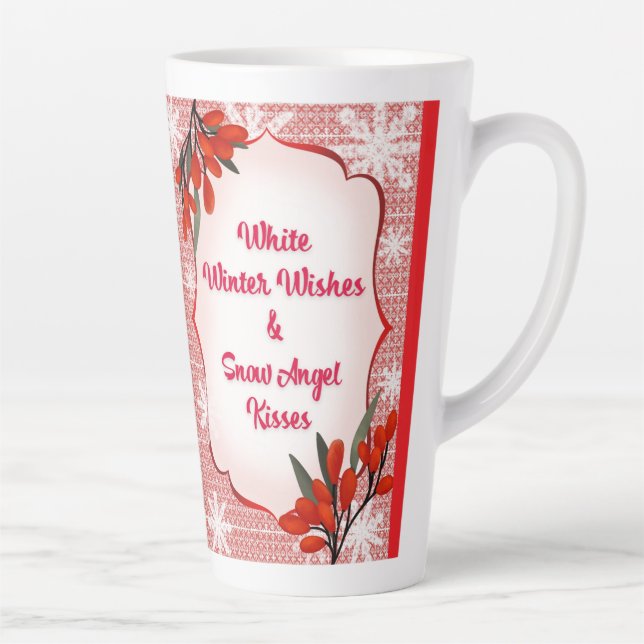 Winterberry White Winter wünscht Snow Angel Kisses Milchtasse (Rechts)