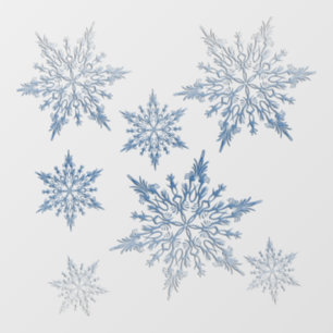 Winterblau Fensteraufkleber