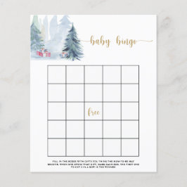 Winterblaue Kiefernbäume Bingospiel