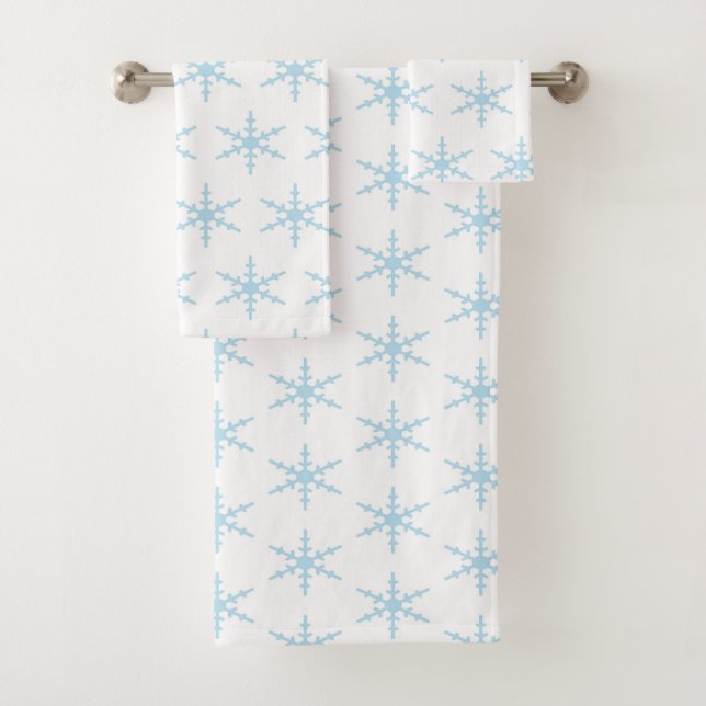 Winterblauschneeflocken Badhandtuch Set (Insitu)