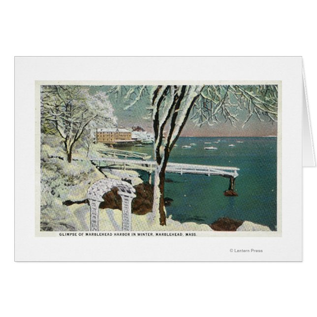 Winterblick auf den Hafen von Marblehead (Vorderseite (Horizontal))