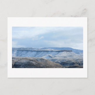 Winterblick auf die Sacramento-Berge Postkarte