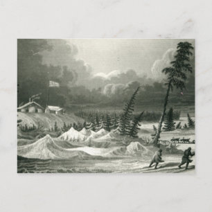 Winterblick auf Fort Franklin Postkarte