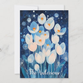 Winterblumen Feiertagskarte