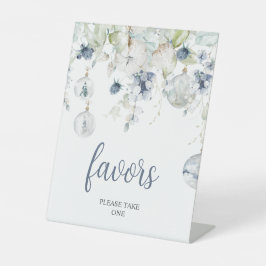 Winterblumen Geschenke zur Hochzeit Sockelschild