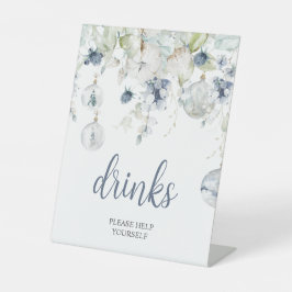 Winterblumen-Shower-Drinks-Podest-Schild Sockelschild