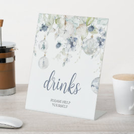 Winterblumen-Shower-Drinks-Podest-Schild Sockelschild