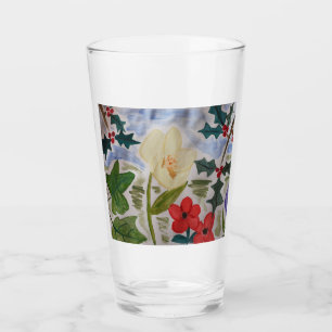 Winterblumen & Stechpalme Glas