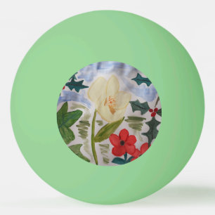 Winterblumen & Stechpalme Tischtennisball