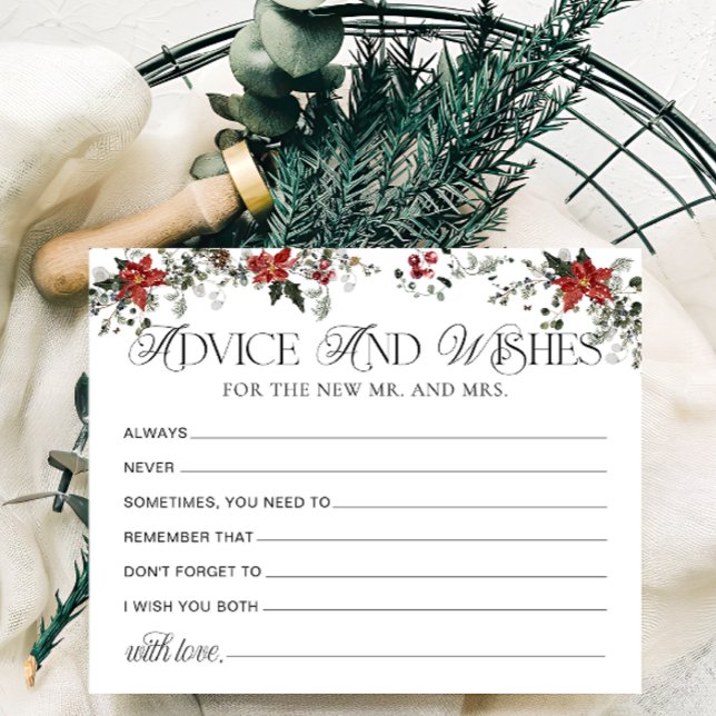 Winterblumenberatung und Brautparty-Karte wünscht (Von Creator hochgeladen)