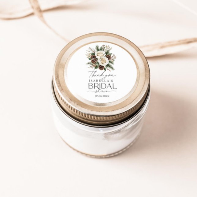 WinterBrautparty Runder Aufkleber (Von Creator hochgeladen)