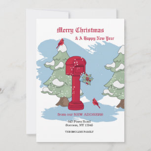Winterbriefkasten Feiertags-Umsiedlungskarte Feiertagskarte