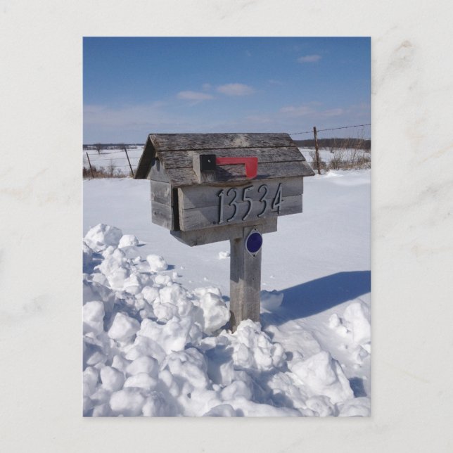 Winterbriefkasten Postkarte (Vorderseite)