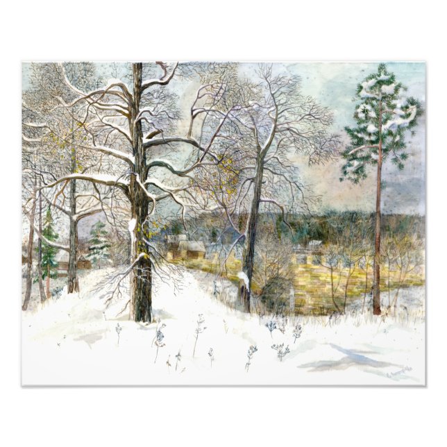 Winterbrücke Fotodruck (Vorne)