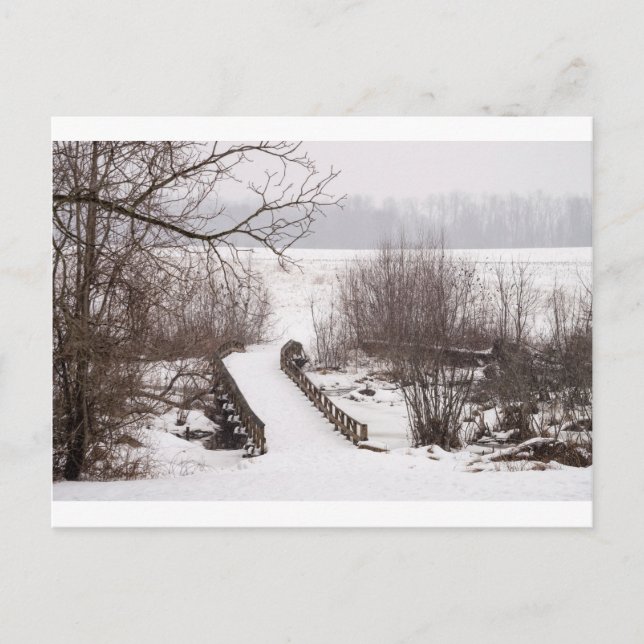 Winterbrücke Postkarte (Vorderseite)