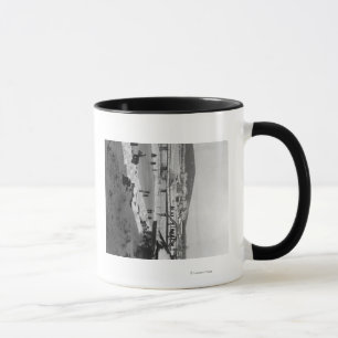 Winterbrücke über Fluss in Fairbanks Tasse