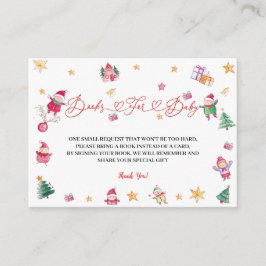 Winterbücher für Babydusche Begleitkarte