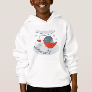 Winterbullfinkenvogel und Rowan Beeren Hoodie