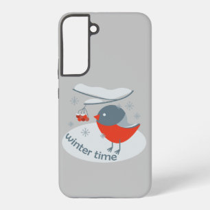 Winterbullfinkenvogel und Rowan Beeren Samsung Galaxy Hülle