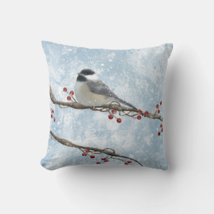 Winterchickadee-Kissen Kissen