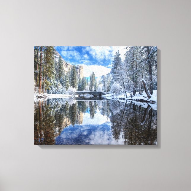 Winterdenken bei Yosemite Leinwanddruck (Vorderseite)