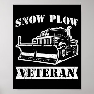 Winterdienst Schneepflug Veteran Rentner Lustiger  Poster