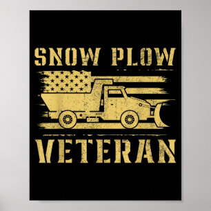 Winterdienst Schneepflug Veteran Ruhestand Lustige Poster