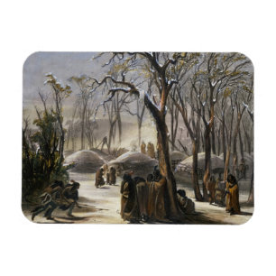 Winterdorf der Minatarres, Teller 26 von Vo Magnet
