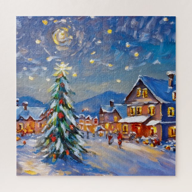 Winterdorf-Feiertag (Vertikal)