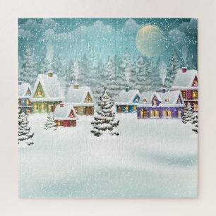 Winterdorf: Schneelandschaft
