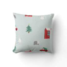 Winterdorf-Wurfkissen - Weihnachtsgeschenk und Dek