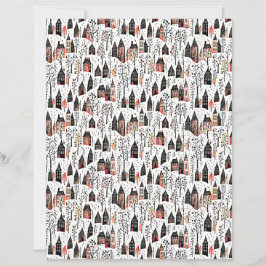 Winterdörfer Muster Weihnachtsbastelpapier