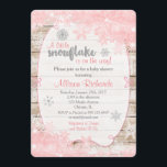 Winterdusche Einladung Rosa und Silber<br><div class="desc">Für eine erweiterte Anpassung dieses Designs,  wählen Sie einfach die Schaltfläche "Anpassen" oben!</div>