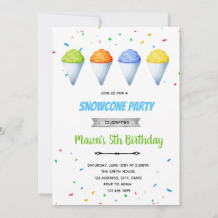 Wintereinladung Snowcone Dankeskarte