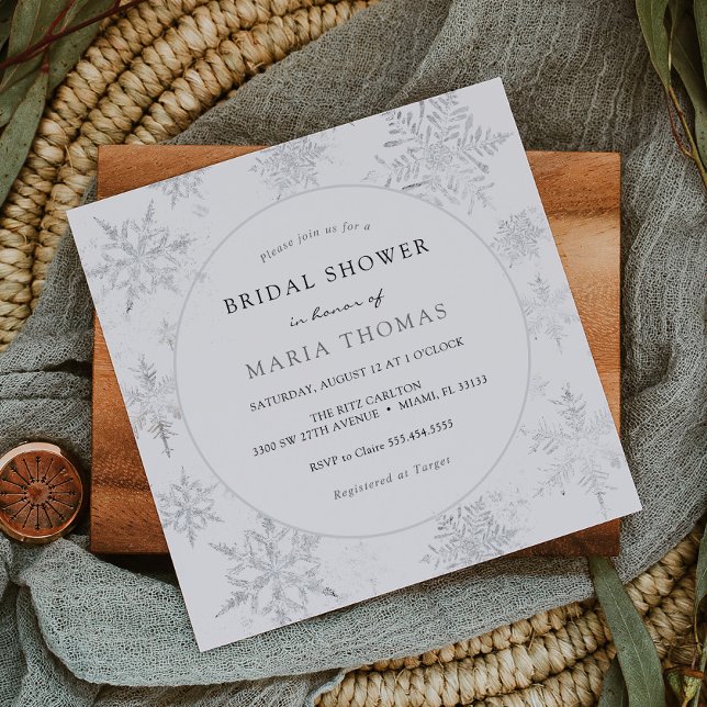 Winterelegantes Brautparty Snowflake Einladung (Von Creator hochgeladen)