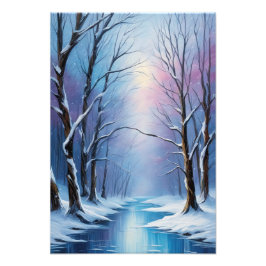 Wintereleganz, Schneewald Fotodruck