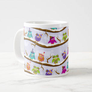 Wintereulen Jumbo-Tasse