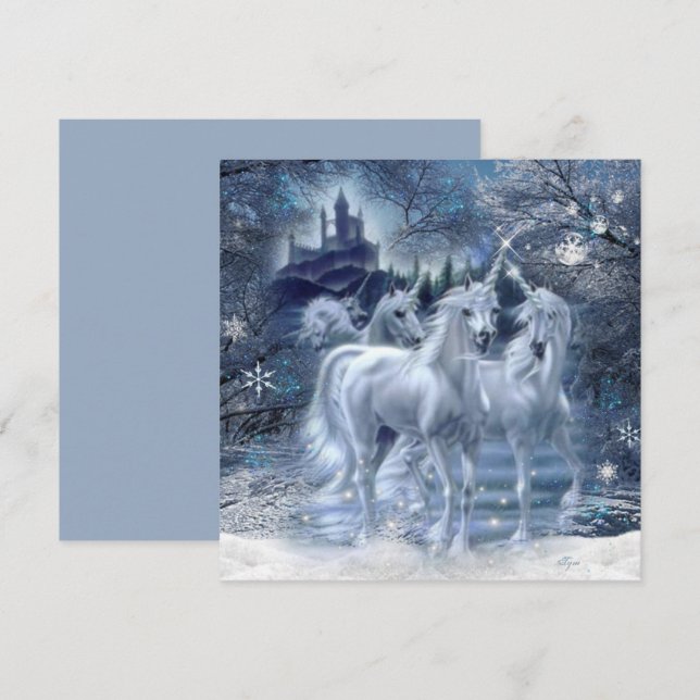Winterfantasy vereint in der Schneeflottkarte (Vorne/Hinten)