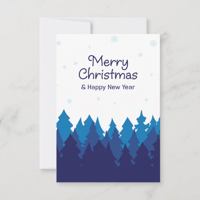 Winterfarben Weihnachtsgrüße Karte (Vorderseite)