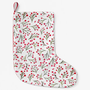 Winterfarbene Blume - rot Kleiner Weihnachtsstrumpf
