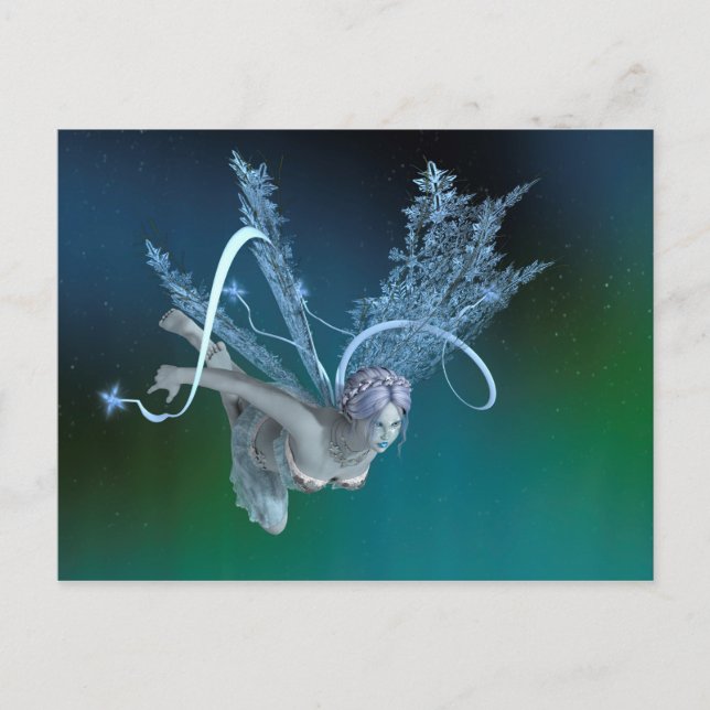 Winterfee Postkarte (Vorderseite)