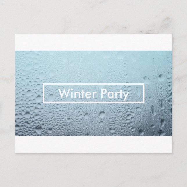 Winterfenster-Party Einladungen (Vorderseite)