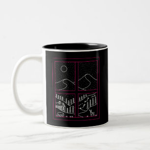 Winterfenster Zweifarbige Tasse