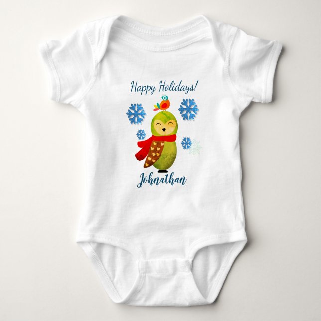 Winterferien Baby Strampler (Vorderseite)