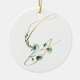 Winterferien-Initialen Keramik Ornament