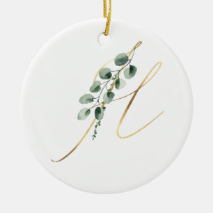 Winterferien-Initialen Keramik Ornament