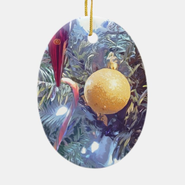 Winterferien Keramik Ornament (Hinten)