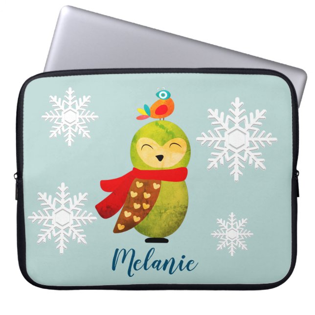 Winterferien Laptopschutzhülle (Vorderseite)