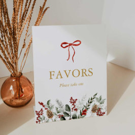 Winterferien-Party - Gefallen am Schild Pedestal